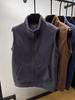 Men's Thick Berber Fleece Zipper Vest with Stand-Up Collar for Autumn/Winter