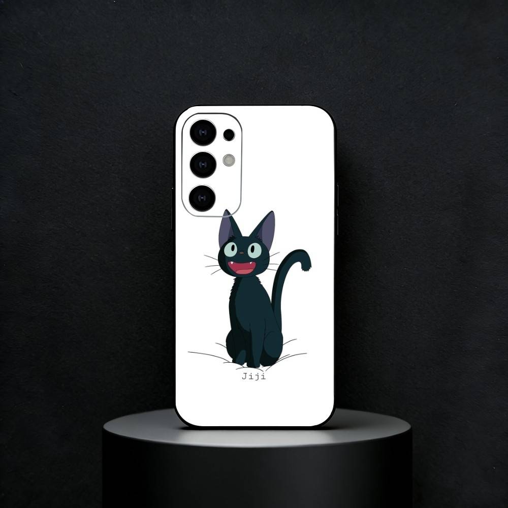 Anime K-Kikis D-Delivery Service Jiji Black Cat Phone Case For Samsung S25,S24,S23,S22,S21,S20,Plus,Fe,Lite,Others Black Cover Samsung S105G