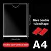 High Clarity Clear Acrylic Wall Frame A4 A5 Sign Holder for Certificate Photo License Document Shop Office Home Display