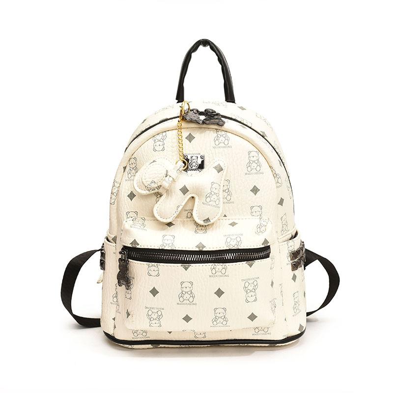 Νέα τσάντα υψηλής ποιότητας για την αρχή της άνοιξης, κλασικό σακίδιο πλάτης με αρκουδάκι, ευέλικτη τσάντα ώμου για γυναίκες