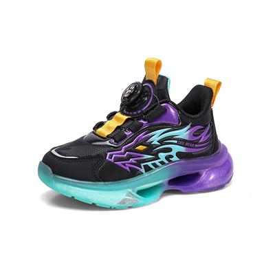 Çocuk Spor Ayakkabıları Ejderha Desenli Spor Ayakkabılar Erkek Çocuk Rahat Platform Basketbol Ayakkabıları Genç