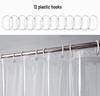 LIEI Fully Transparent PEVA Shower Curtain