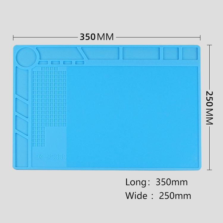 High Temperature Resistant Silicone Insulation Mat Mobile Phone Computer Repair Workbench Mat синий