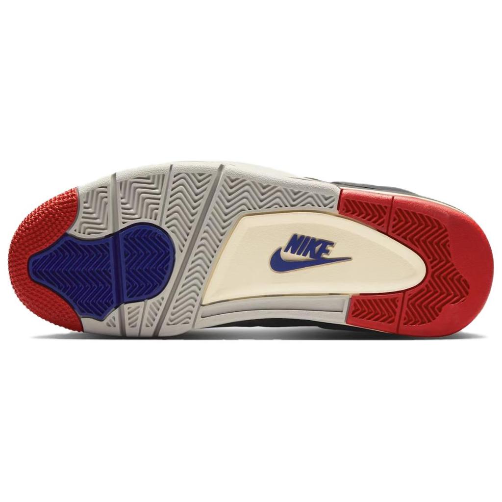 Air Jordan 4 Retro Rare Air - Biele Nápisy Pánske Tenisky Čierna Ohnivo-Červená Tmavomodrá FV5029-003