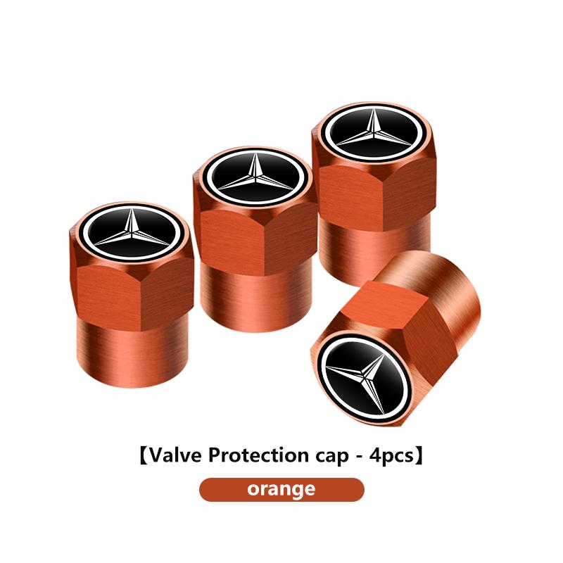 ZHM3   4pcs Aluminum Dustproof Protection Cap Car Wheel Tire Valve For Mercedes Benz CLK GLC W212 C200 C300 W203 W204 W205 W169 W176