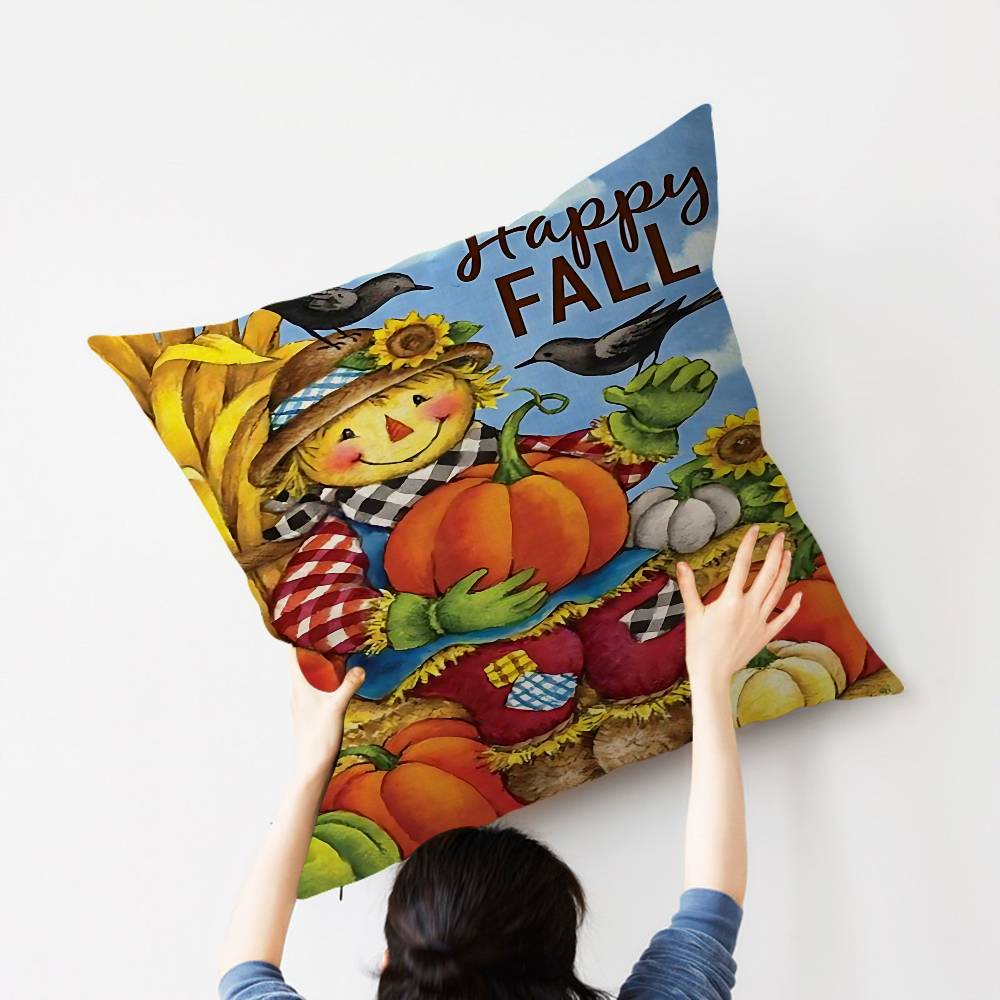 Autumn Harvest Festival Fall Leaf Pillowcases Home Bedding Decorative Pillow Cover Wedding Super Soft Pillow Case