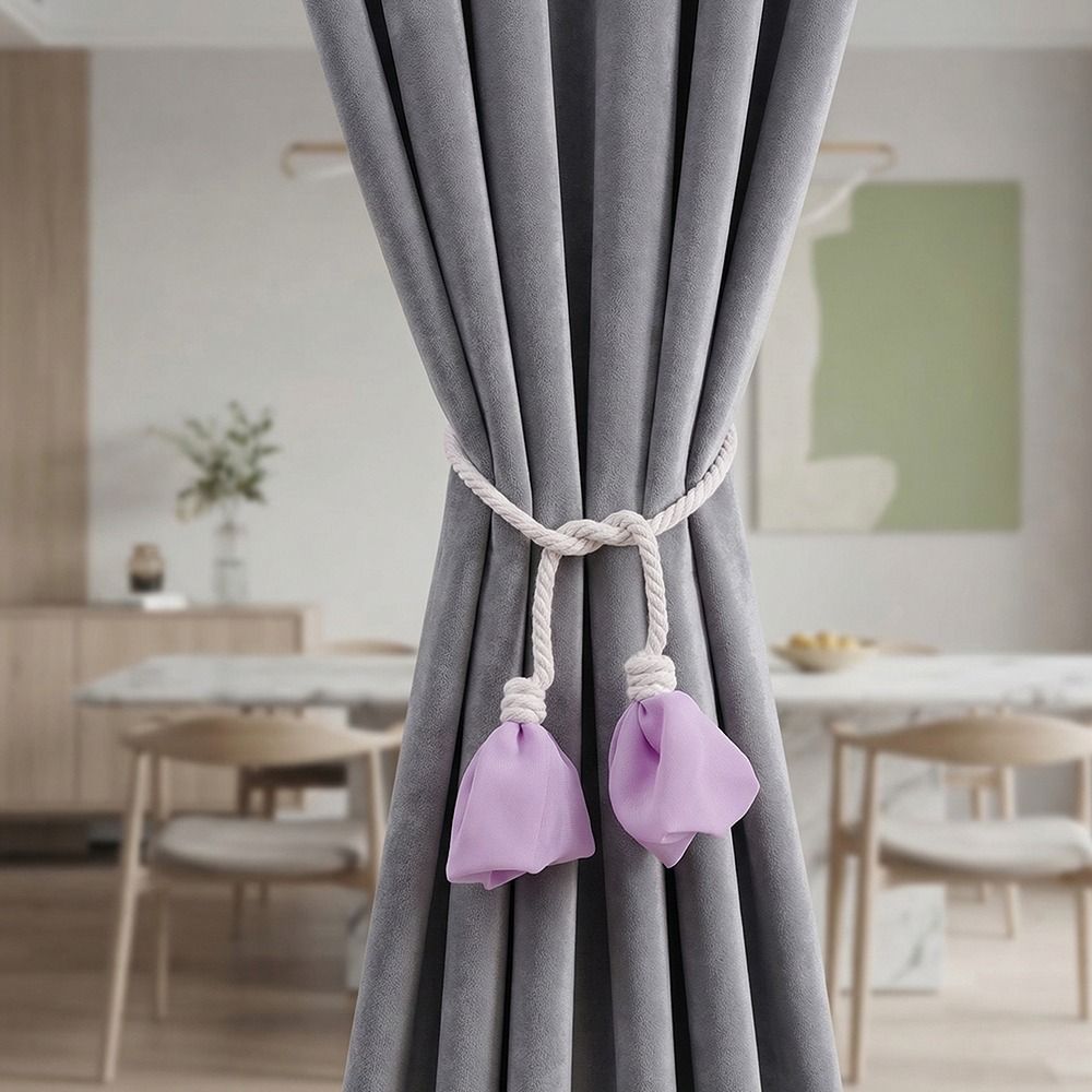 2PCS Minimalist Curtain Tieback Elegant Curtain Buckle Trendy Curtains Tie Rope  Home Decor