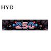 Independence Day Banner 250th Anniversary 6.5x1.5ft 250 Years of Freedom American Patriotic Decoration 1776-2026 Waterproof USA Porch Sign for