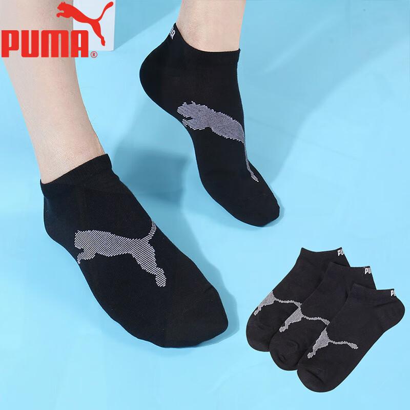 Puma Мужские повседневные носки-лодочки с большим логотипом (3-Pack) One Size