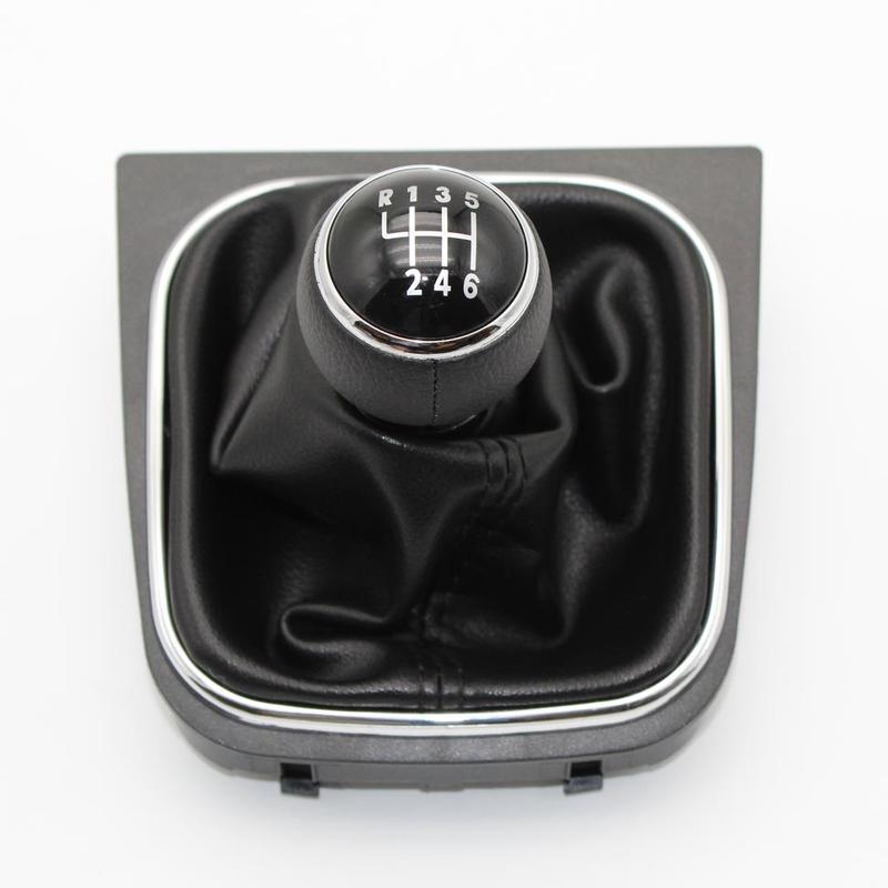 For VW EOS 2009 2010 2011 2012 2013 Car-Stying 6 Speed Car Stick Gear Shift Knob With Leather Boot