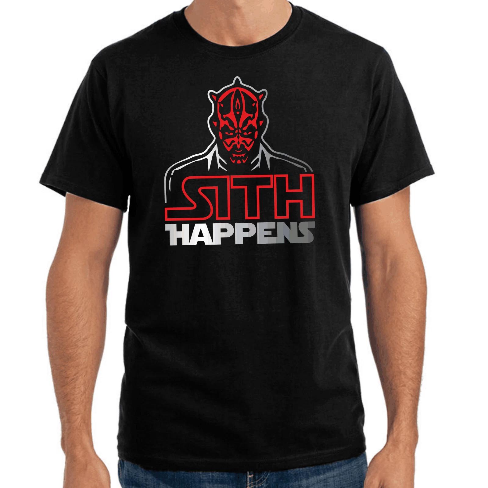 Men s and Women s T-shirts Sith Happens Star Wars Satire Parody Darth Mouth Sayings Comedy Fun M