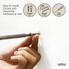 Umbra Flip Shine Wall Storage Hooks, White, 5-Hook Hooks,