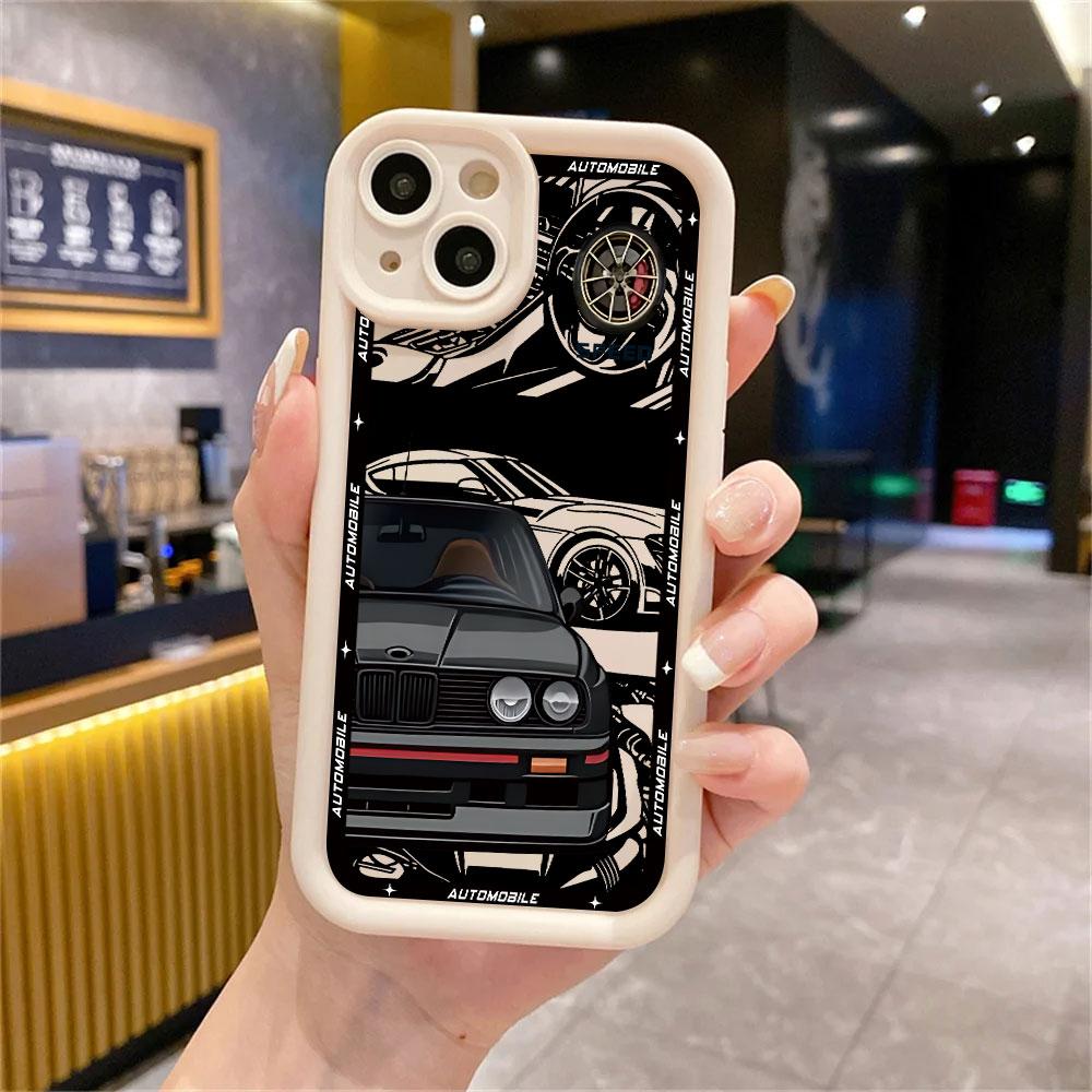 Cool Car Phone Case For iPhone 17 Air 16 e 15 14 13 12 11 Pro Max Plus Mini SE 2020 2022 Soft Back Cover