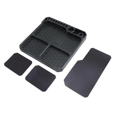 Heat Resistant Plastic Organizers Tray Feature Integrated Magnetic Plate and Multiple Dividers for Neat Parts Storage