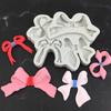1Pieces 4-hole Bow Bowknot Silicone Cake Baking Mold Sugarcraft Chocolate Cupcake Baking Mould Outdoor Tableware