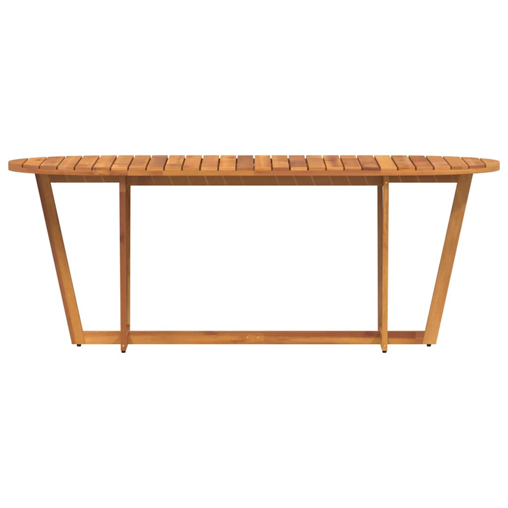 Outdoor Dining Table Oval 200 X 90 X 75 Cm Solid Acacia Wood