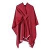 Cashmere Imitation Cloak Shawl Solid Color Windproof Soft Warm Ladies Shawl Jacket Women Autumn Winter Scarf Shawl