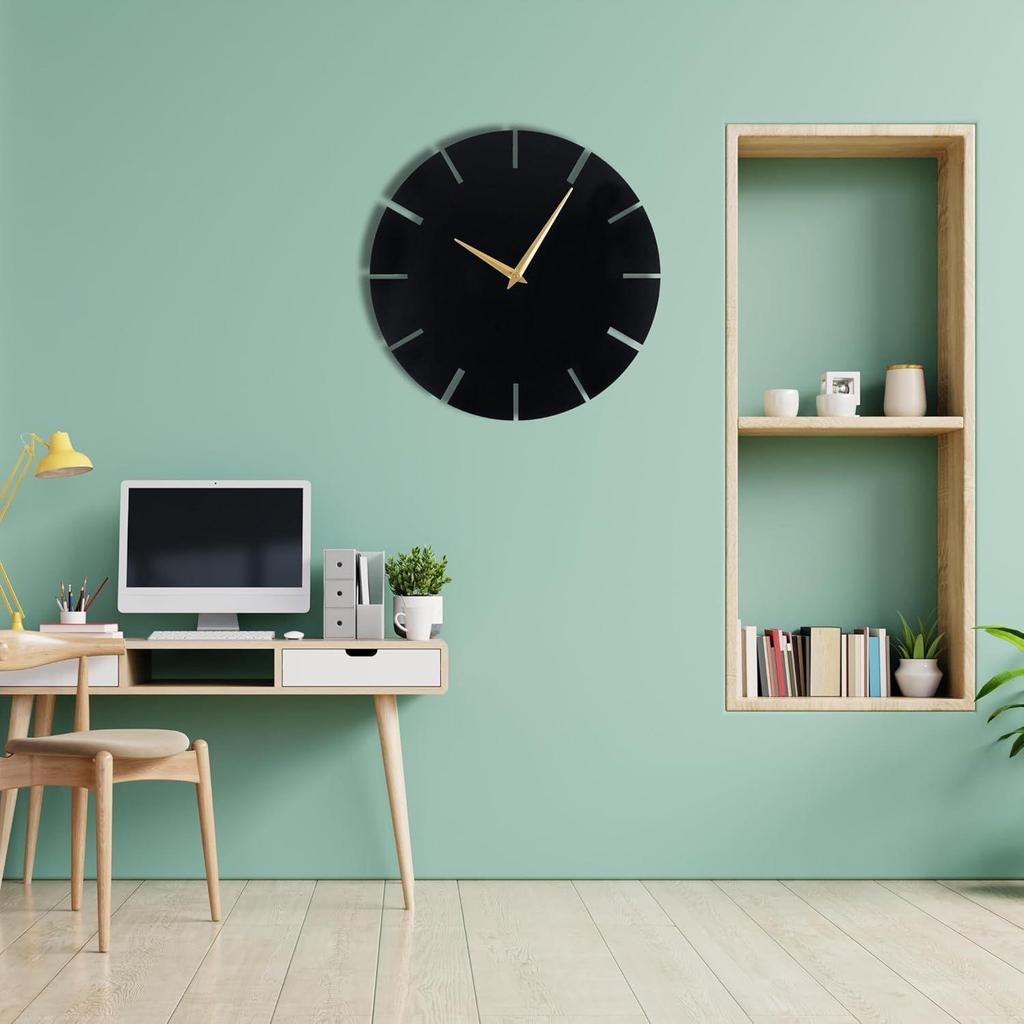 Metallic Analog Wall Clock for Home, Office, Living Room, Bedroom, Kids Room and Kitchen (40 X 40 Cm) | Big Size Stylish Latest Home Decor