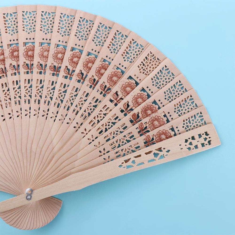 Fan Punched Wood Fan Folding Fans Hand Held Flower Fans Hollow Dance Hand Fans Photo Prop Tool