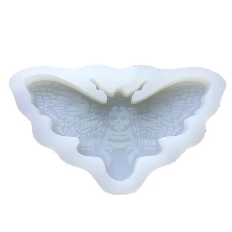 Handmade Creative Shape Moth Keychain Epoxy Resin Mold Necklace Pendant Silicone Mould DIY Crafts Jewelry Casting Tool Wholesale