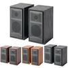 1 Pair Computer Speakers USB Powered Surround Sound Natural Wood Enclosure Wired Desktop Loudspeakers for Laptop