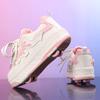 Botas Deportivas Infantiles con Ruedas Cuatro Ruedas Patín Rueda Se Puede Quitar Zapatos de Patinaje para Estudiantes Zapatos Deportivos