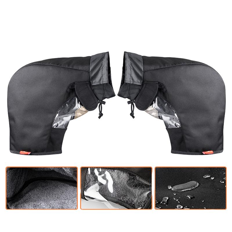 Motorcycle Handlebar Muffs Gloves for Winter Waterproof Motorcycle Handle Bar Mitts Riding Snowmobile E-Bike Thermal Gloves