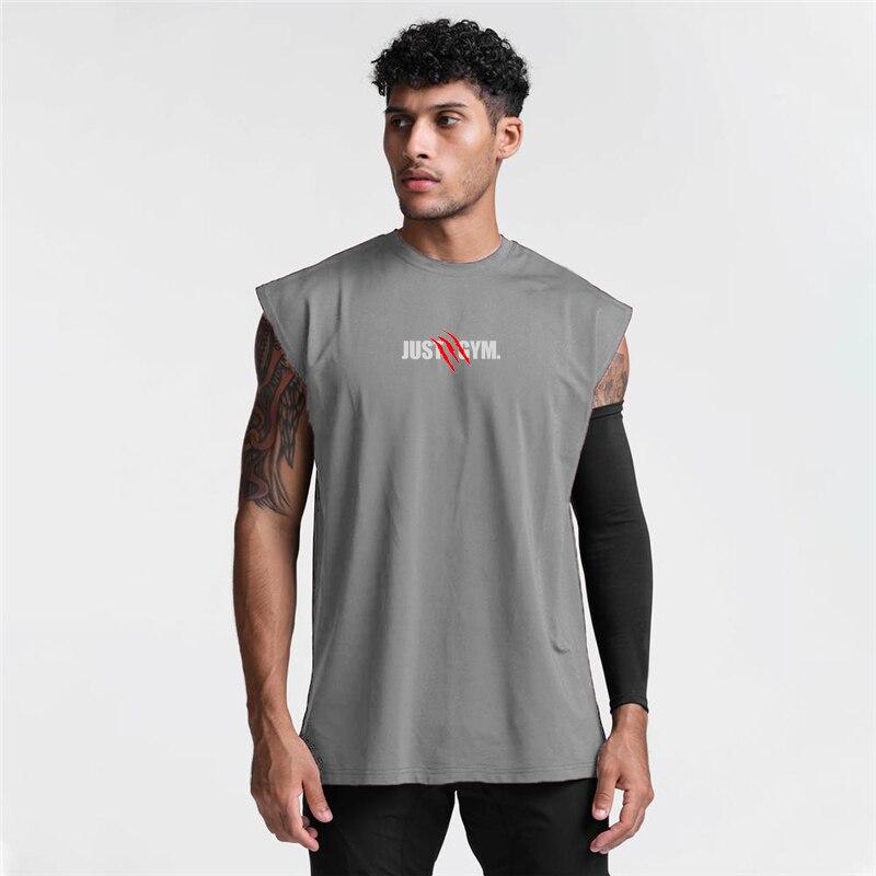 Muscleguys Neu eingetroffenes ärmelloses Herren-T-Shirt, atmungsaktives Sport-Tanktop, Sommer-Lauf-Workout-Weste, Bodybuilding, Fitnessstudio, Fitness-Unterhemd