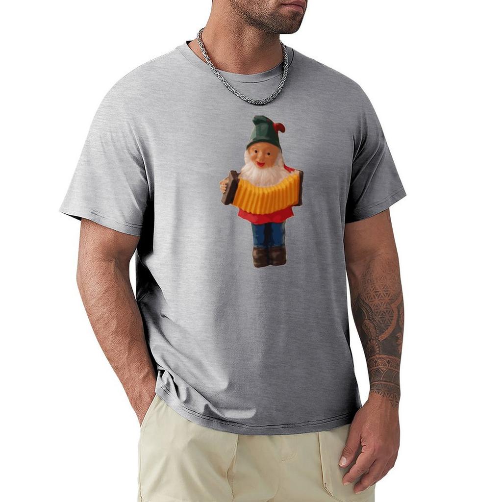 Gnome Playing The Concertina T-Shirt Oversized Graphic Tee Man T Shirt Anime Figures Anime T Shirts Mens Graphic T-Shirts