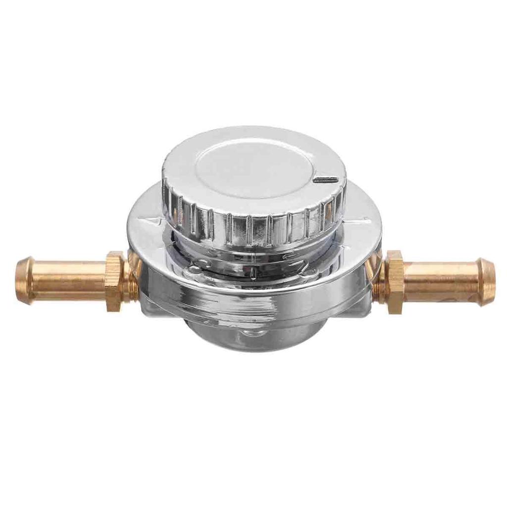 Adjustable Fuel Pressure Regulator & Gauge For Carbs 1.5 To 5 PSI 8mm Hose (5) 11699 P