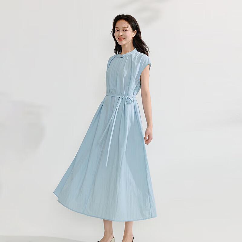 

Inman 2025 Summer French Sleeveless A-Line Dress L