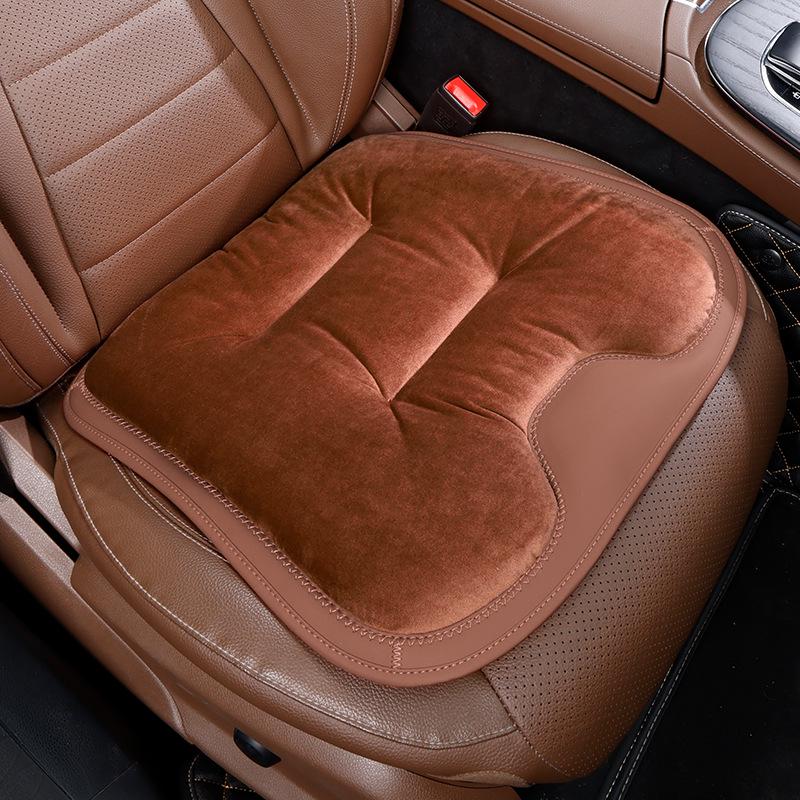Luxury Flannel Winter Plush Car Seat Cushion for Mercedes-Benz & BMW - Thick, Warm, Three-Piece Rear Set