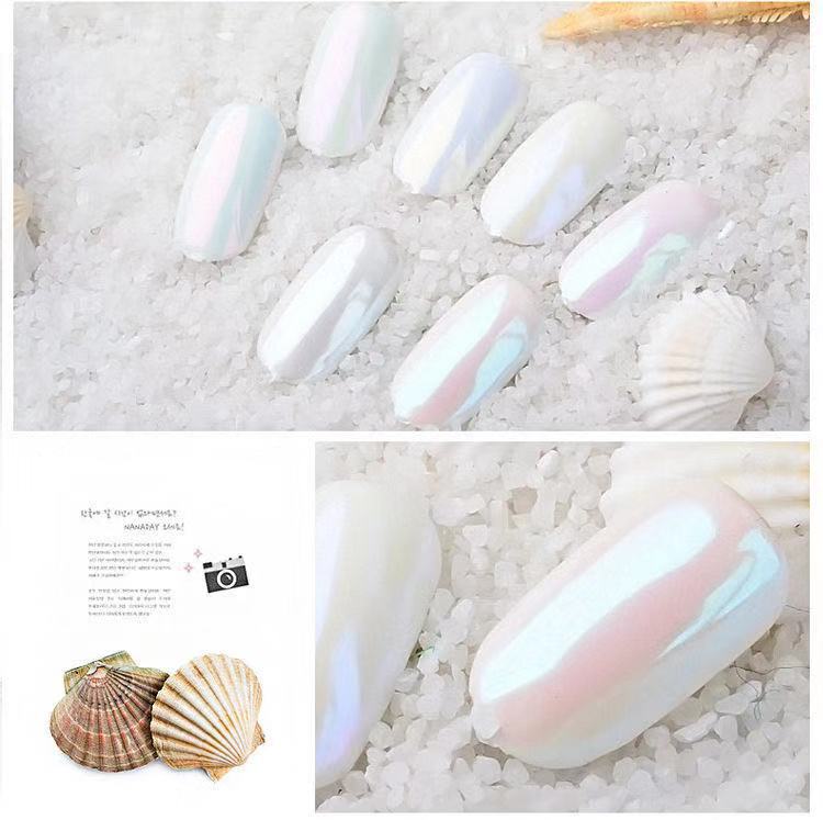Unicorn Aurora Mirror Nail Powder Holographic Mermaid Shell Wave Super Fine Glitter Chrome Effect