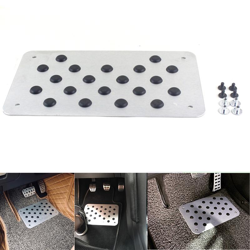 

Aluminum alloy Car Non-slip Plate Carpet pedal Floor Mat Environmental Rubber Car Accessories Styling