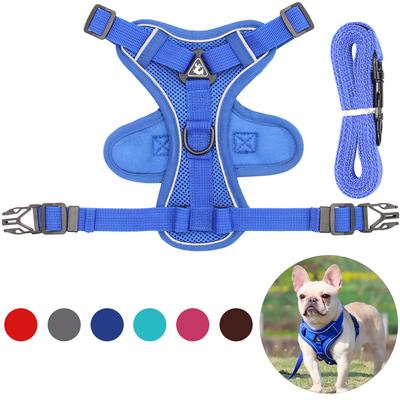 No Pull Cat Harness With 1.5m Traction Leash For Small Medium Dog Cats Mesh Breathable Reflective Adjustable Saddle Pet Supplies
