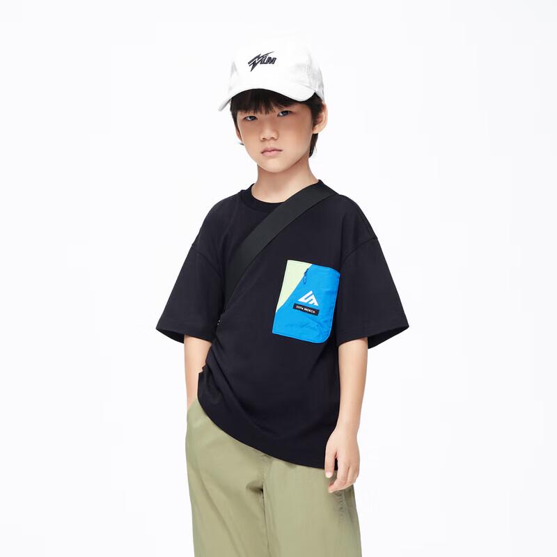 Little MO&Co. Boys  Short Sleeve Color-Block Pocket T-Shirt Size 100