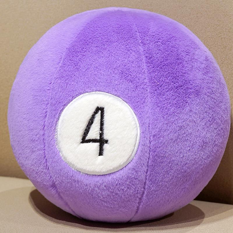 Simulated Billiards Plush Pendant: White Ball & Black 8 Ball Fun Ornament Set.