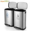 Supercloud Stainless Steel Dual-Compartment Pedal Waste Bin