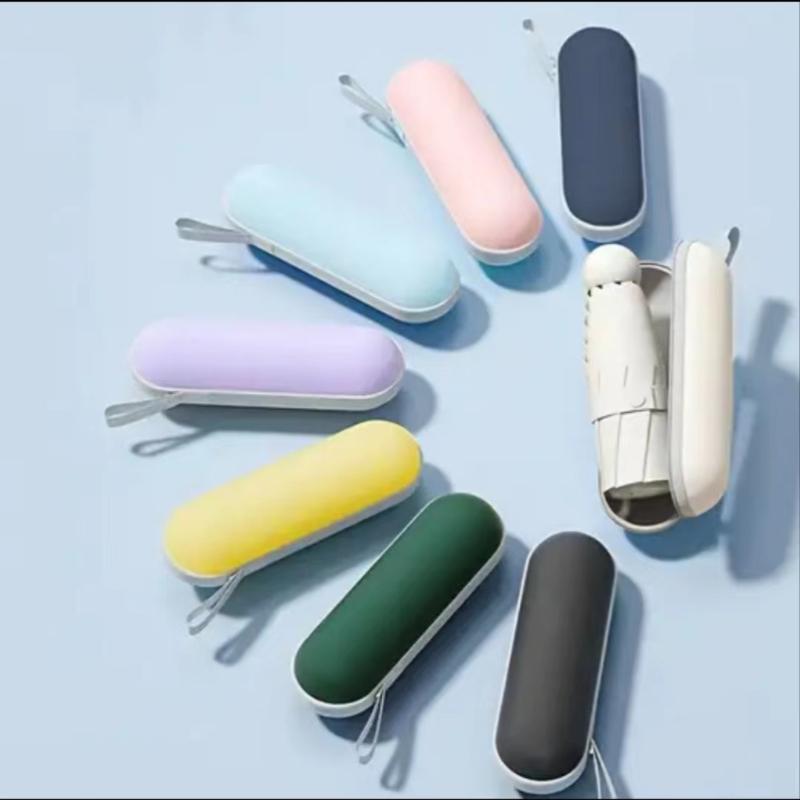 

Дорожный зонт, компактный, легкий, портативный, автоматический, прочный складной зонт с 6 усиленными ребрами, автоматически открывающийся