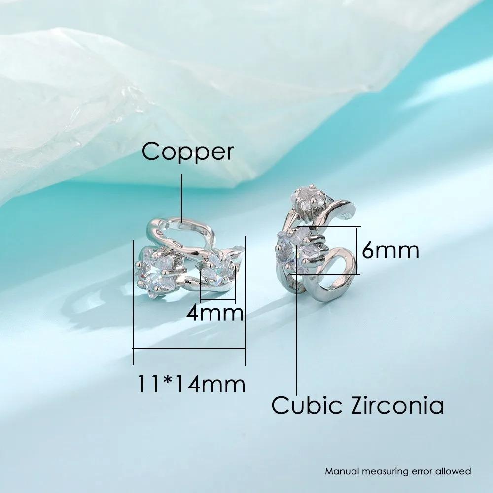 2025 Mode Nicht-Piercing Ohrclip Ohrringe Für Frauen Leichter Luxus Doppellagig Zirkon Stern Ohrklemme Zirkon Fake Ohrring Geschenk