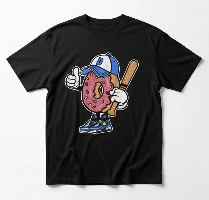 Baseball Donut T-Shirt Funny Graphic Humor Sports Tee M