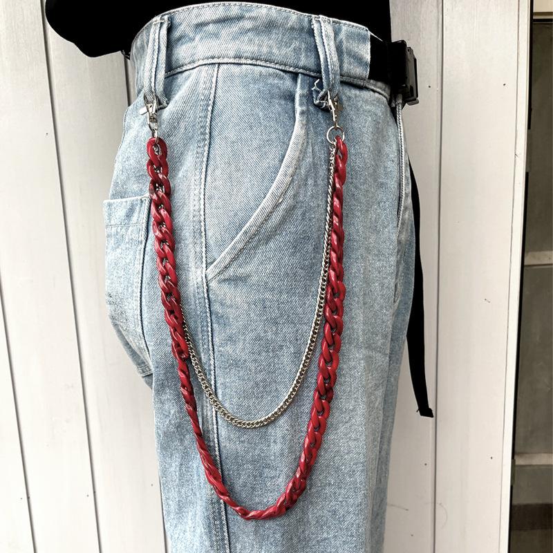 Unisex Hipster Personality Chain Keychain Accessory for Jeans - Fashionable Clothing Detail for E Girls And Boys