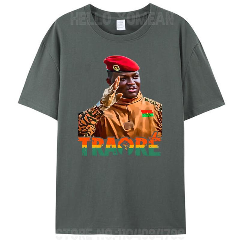 Burkina Faso Ibrahim Traoré African President Thomas Sankara Tees Unisex Women Men's Cotton T-Shirt Tops Gifts