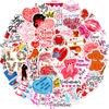 50 PCS Valentine Sweet Stickers Set - Romantic Heart Decals for Notebook, Gifts, DIY Decor