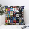 Broadway Musical Theatre Logos - Hand Drawn Square Pillowcase Cushion Cover Pillow Case Throw Pillow Cover for Home Sofa