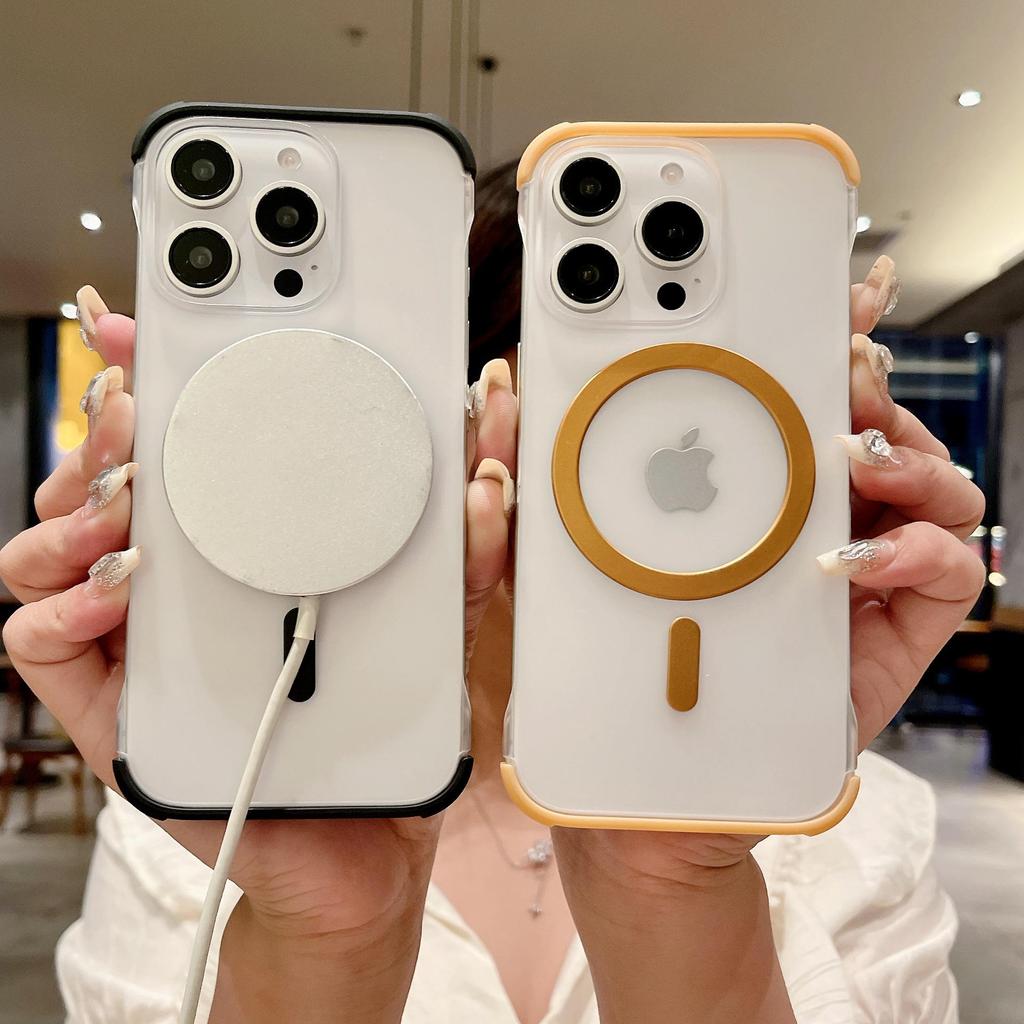 Apple 17 ProMax Magnetic Frameless Case: Frosted, Ultra-Thin, Drop-Proof Protective Cover for iPhone 16/15