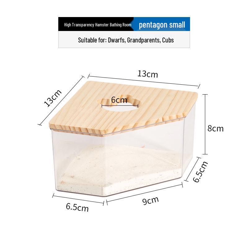 Large Acrylic Hamster Bathroom: Transparent Dual-Use Sand Basin for Bathing and Toilet