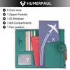 Humerpaul Ladies Leather Wallet Large-capacity Wallet Multi-function Coin Purse First Layer Cowhide Wallet Passport Holder Travel Card Holder
