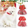 Beautiful Xmas Tree Pattern Eye-catching Pet Clothing Christmas Festival Skirt for Winter
