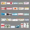 52 Ins Wind Boarding Pass Air Ticket Suitcase Travel Box Scooter Car Cartoon Graffiti Motorcycle Sticker